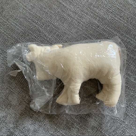 2 Vintage Fibre Craft Barnyard Animals Cow & Goose Cloth Stuffed Farm Animal 80s - Picture 5 of 16